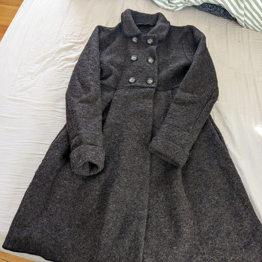 Elegant Dark Gray Pea Coat